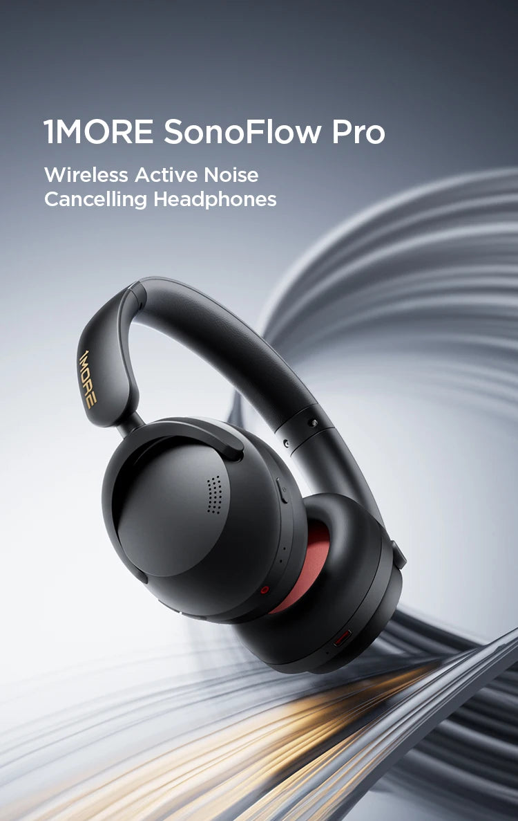 1MORE SonoFlow Pro Bluetooth Headphones Wireless Headsets Hi-Res ANC  flash-sale penetration items electronics