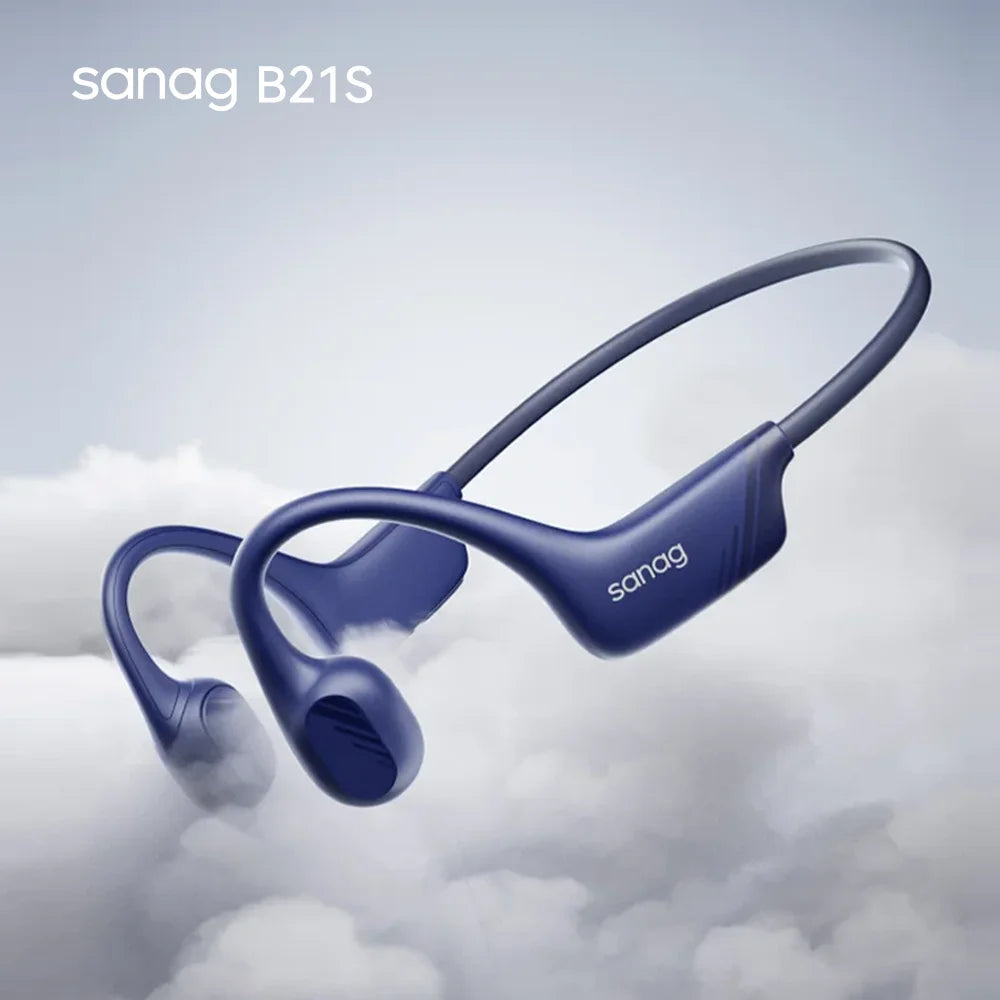 Sanag B21S True Bone Conduction Audífonos Bluetooth Earphone Flash-sale HiFi Sound Headphones Choice Earbuds Wireless Headset