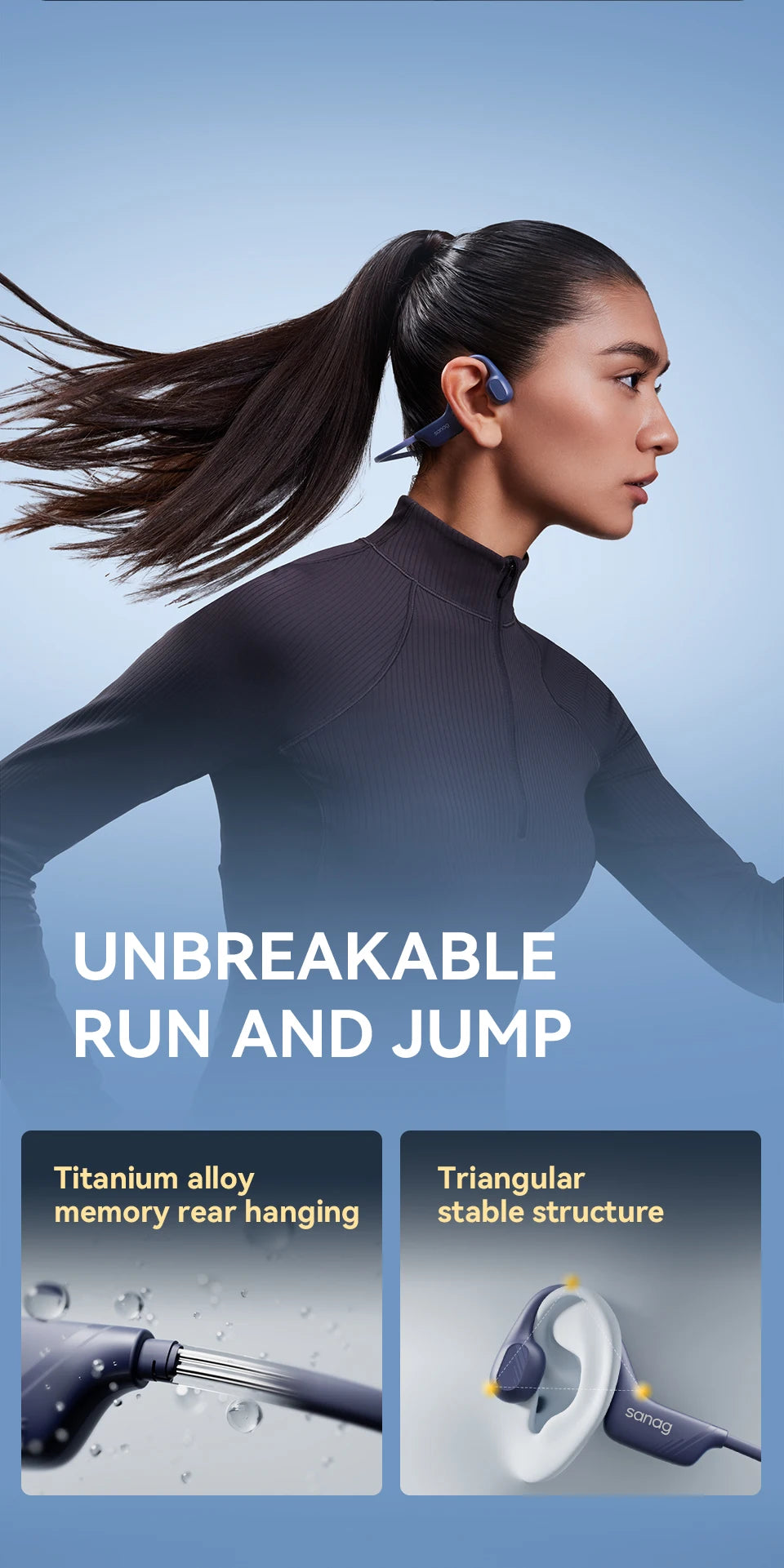 Sanag B21S True Bone Conduction Audífonos Bluetooth Earphone Flash-sale HiFi Sound Headphones Choice Earbuds Wireless Headset