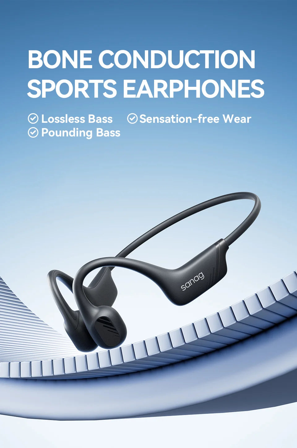 Sanag B21S True Bone Conduction Audífonos Bluetooth Earphone Flash-sale HiFi Sound Headphones Choice Earbuds Wireless Headset