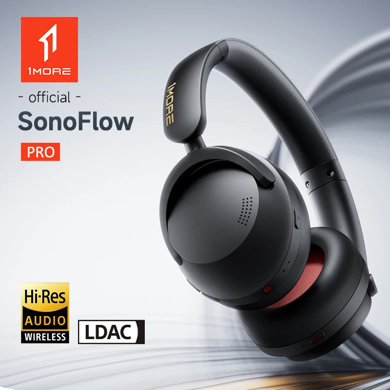 1MORE SonoFlow Pro Bluetooth Headphones Wireless Headsets Hi-Res ANC  flash-sale penetration items electronics